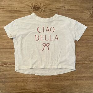 Rylee + Cru "Ciao Bella" Bow Boxy Tee 4/5